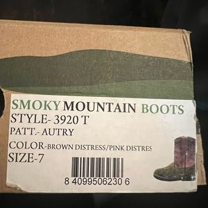 Smoky Mountain Toddler Vintage Brown and Pink Square Boots Size 7  TODDLER